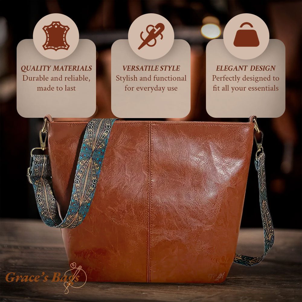 Chelsey’s Vintage Charm | Læder Skuldertaske