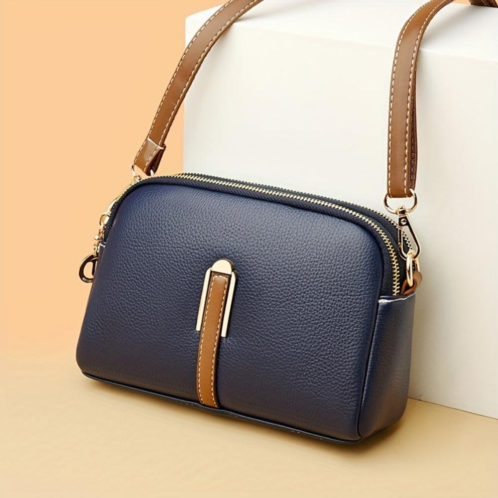 Mila Litchi Præget Crossbody Taske