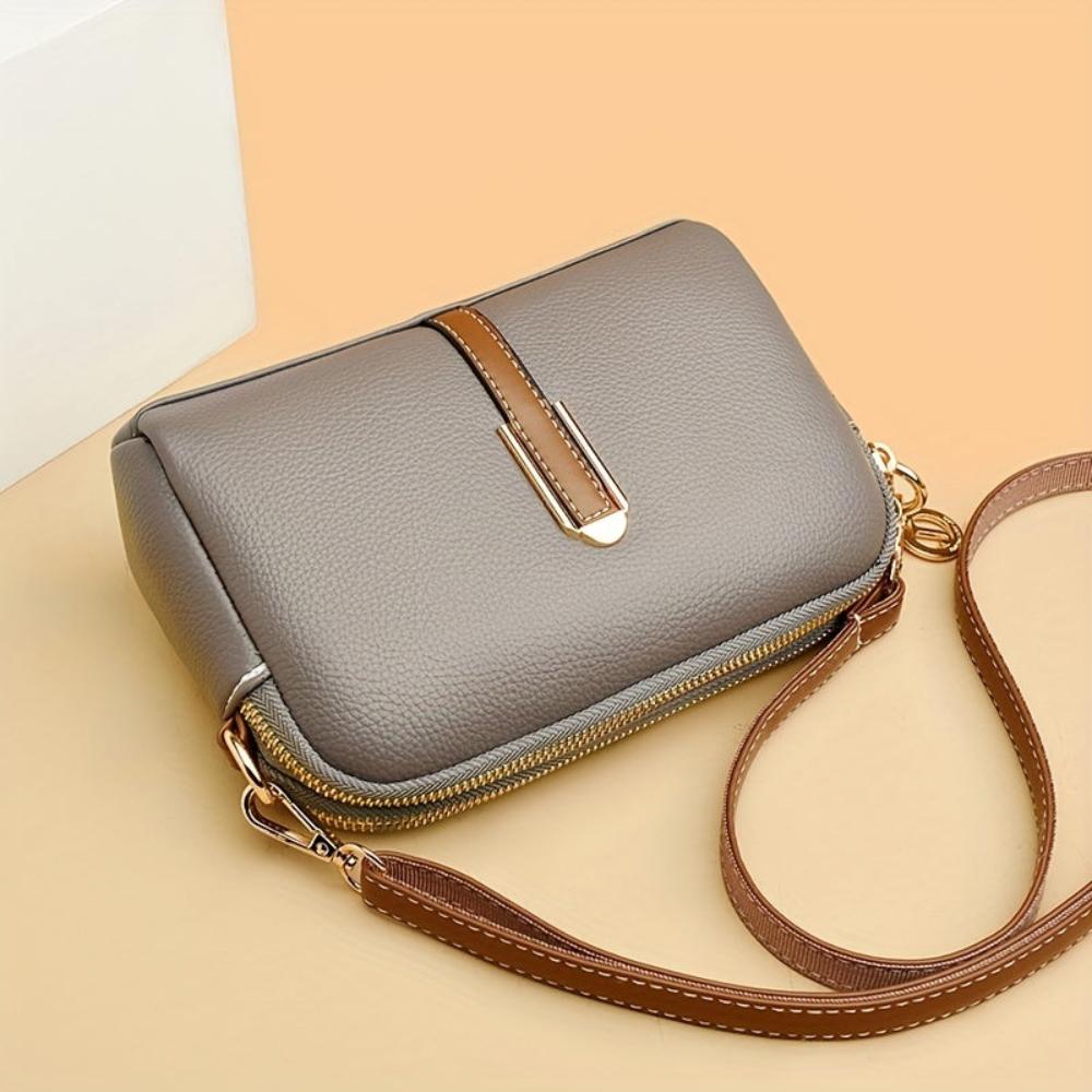 Mila Litchi Præget Crossbody Taske