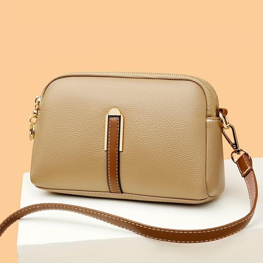 Mila Litchi Præget Crossbody Taske